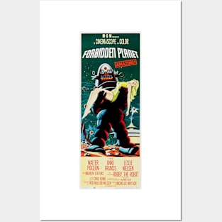 FORBIDDEN PLANET 1956 Retro Science Fiction Vintage Movie Posters and Art